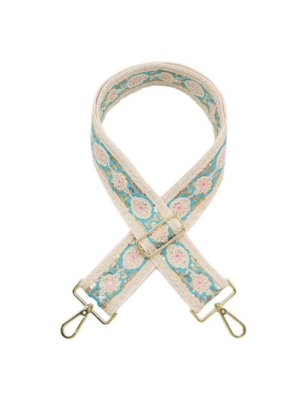 2 Inch Wide Embroidered Bag Strap Adjustable Replacement Shoulder Strap